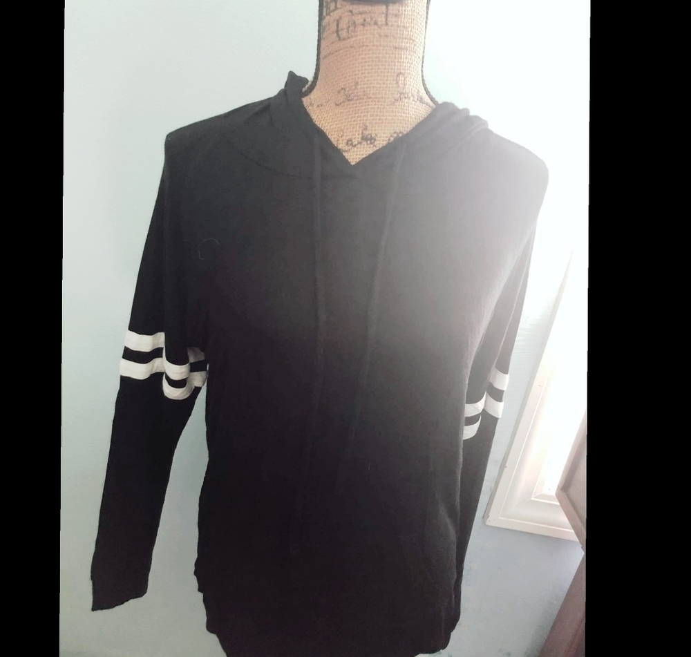 Pink Republic Black Hoodie Hooded Sweatshirt Small